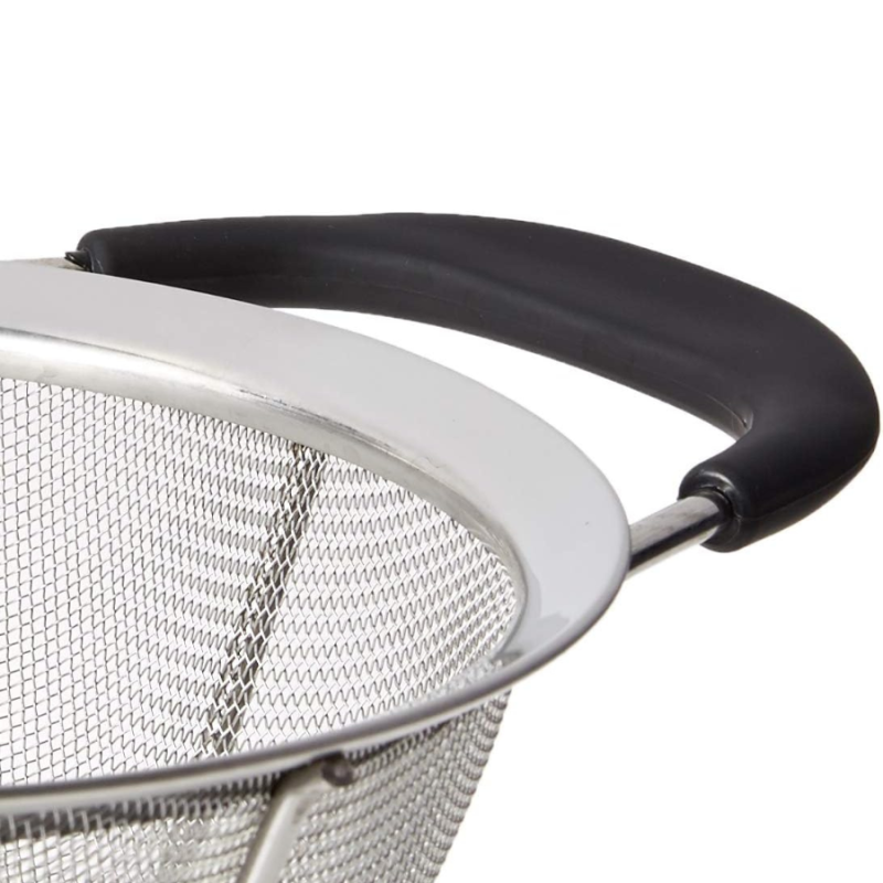 9" Excelsteel Stainless Steel Mesh Colander w/ Soft-Grip Handles