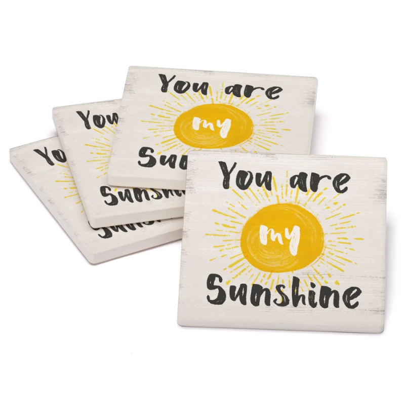 You Are My Sunshine Coaster- 4pk