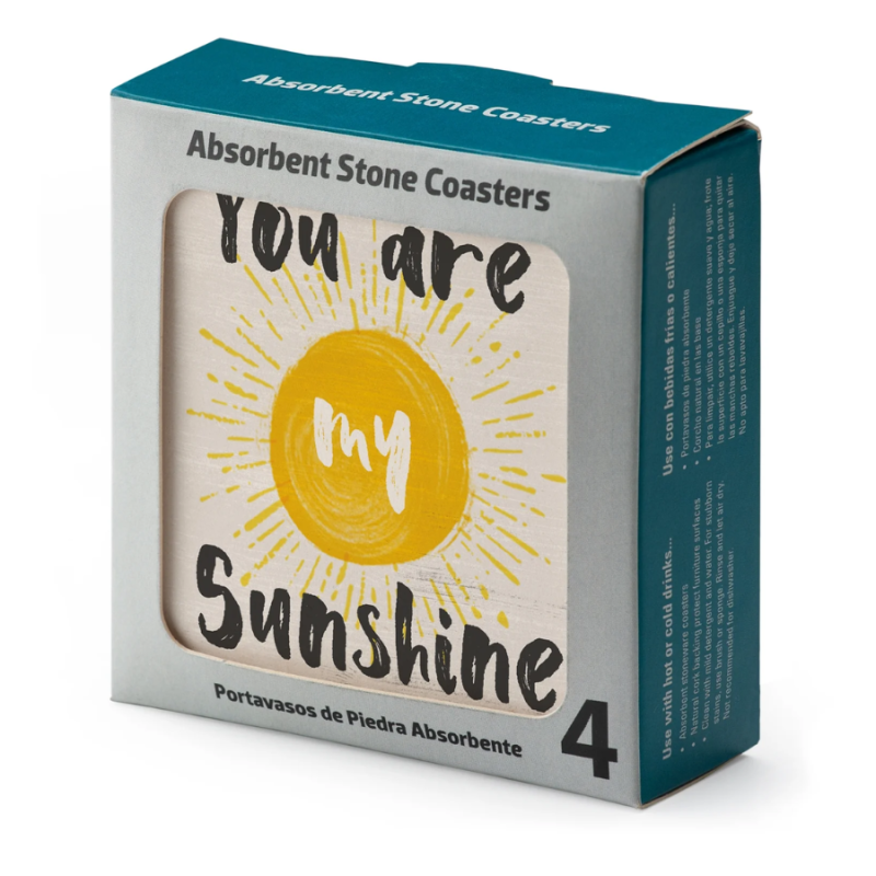 You Are My Sunshine Coaster- 4pk