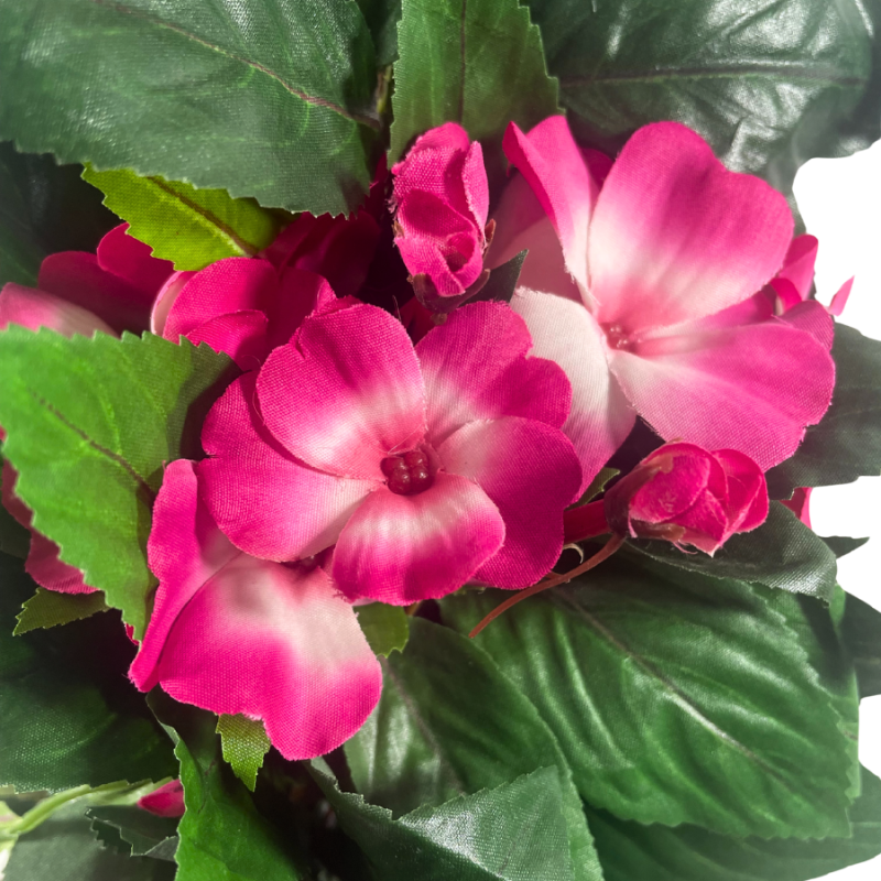25" UV Impatiens Hanging Bush - Pink/White