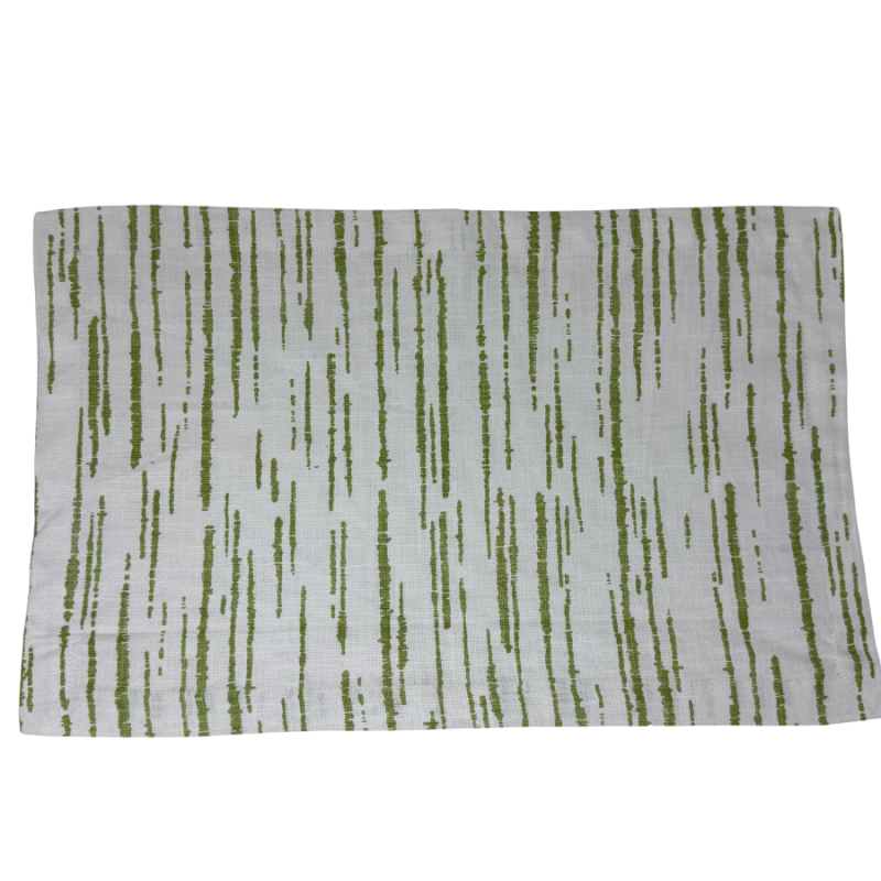 Green & White Placemat- Cara Stripe