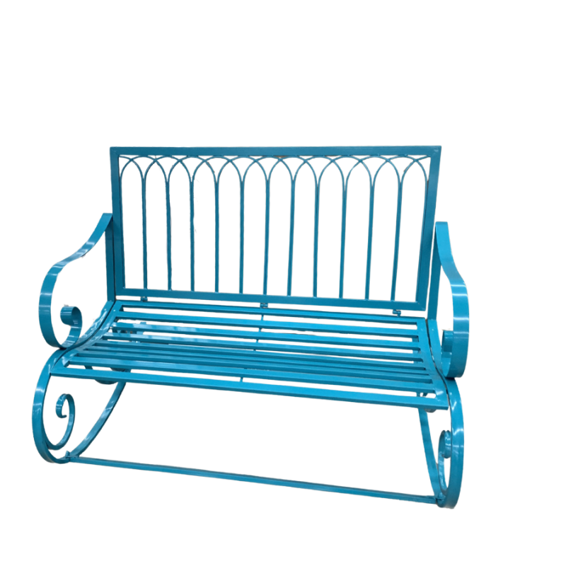 Teal Blue Garden Bench