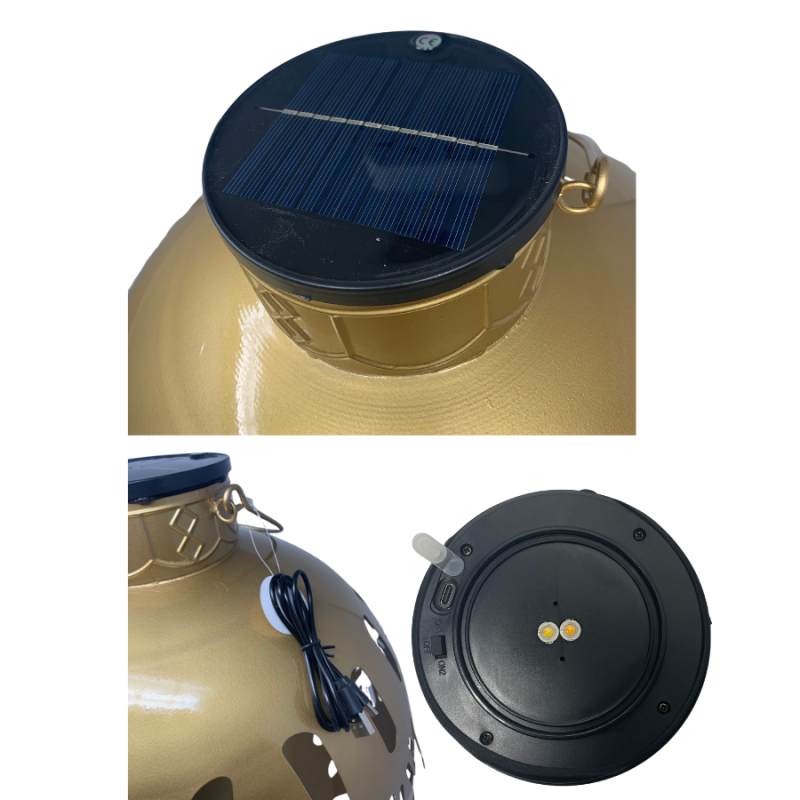 19" Solar Metal Bell - Gold