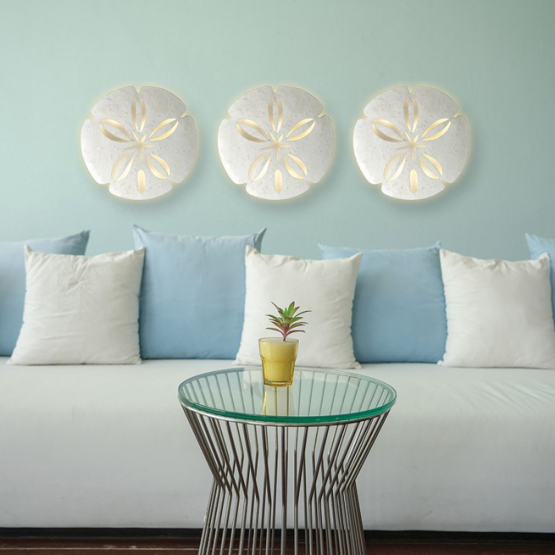 12" Seaside Sand Dollar LED Wall Light