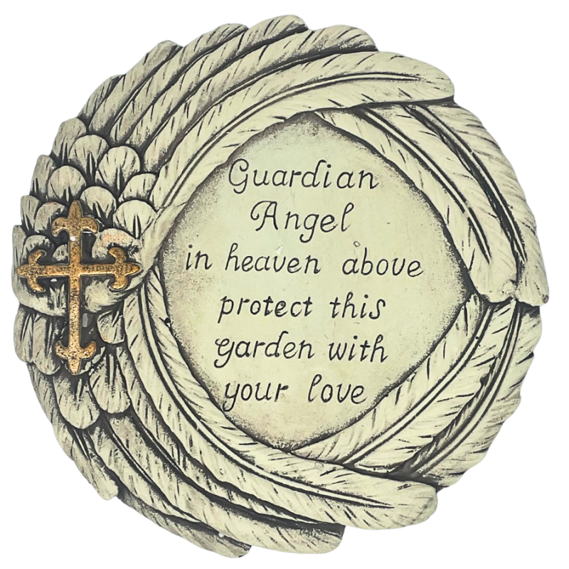 10" Cement Guardian Angel Stepping Stone