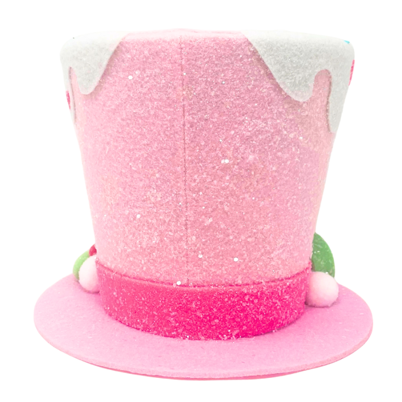 7" Candy and Sprinkles Pink Bunny Top Hat