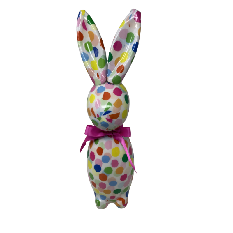 16" Resin Easter Spotted Bunny