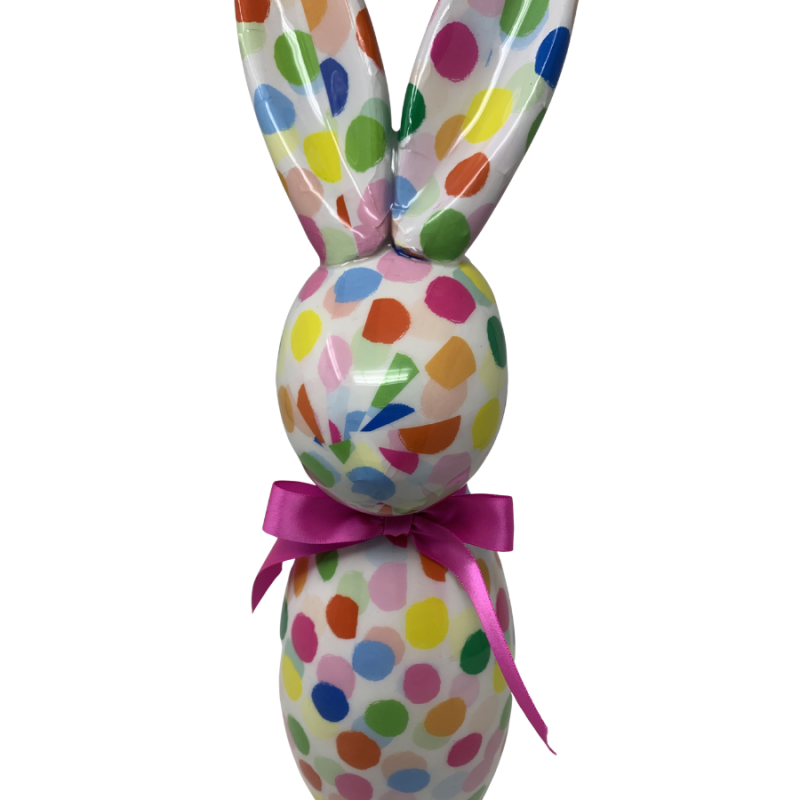 16" Resin Easter Spotted Bunny