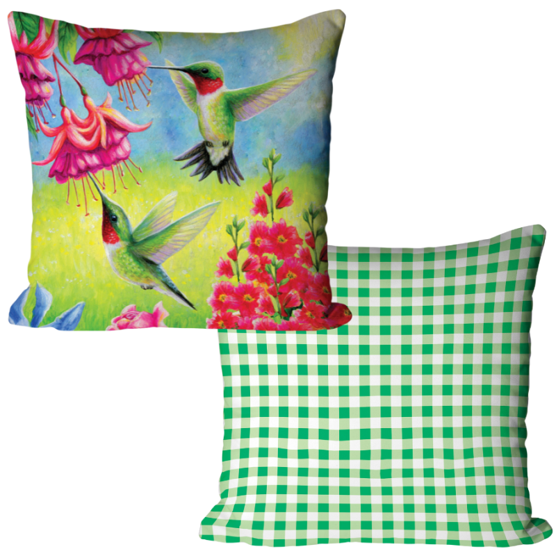17" Hummingbird Flutter Pillow
