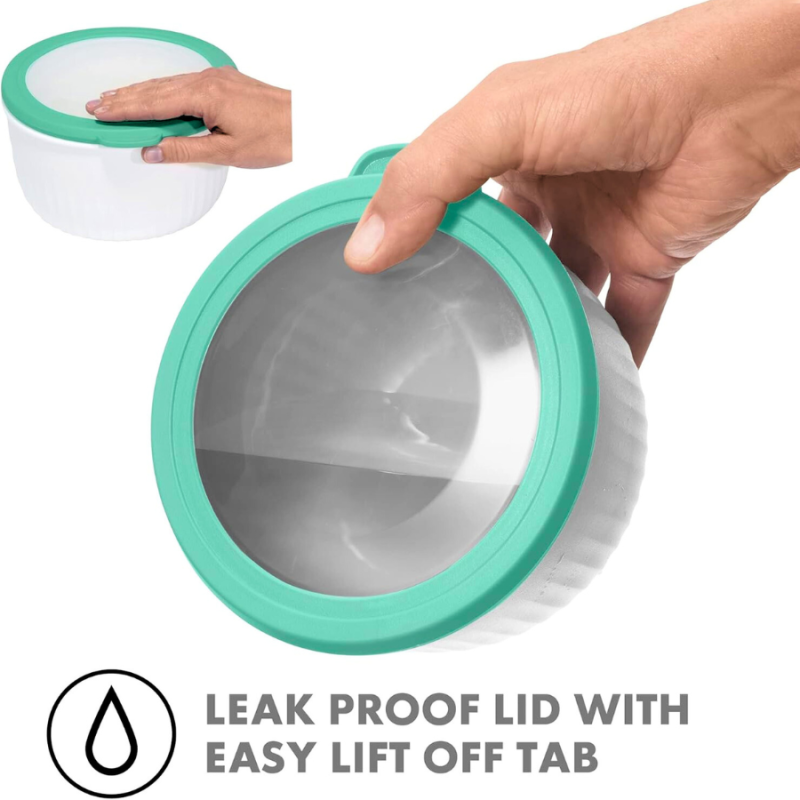 Oggi 4 Qt. Prep, Store & Serve Plastic Bowl w/See-Thru Lid