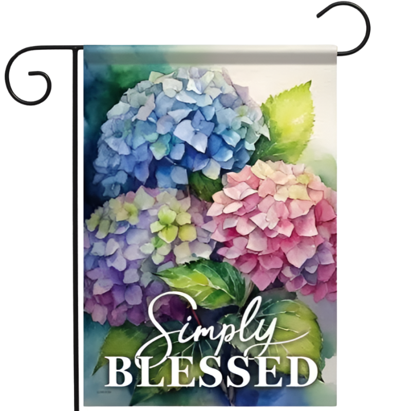 Simply Blessed Hydrangeas Garden Flag