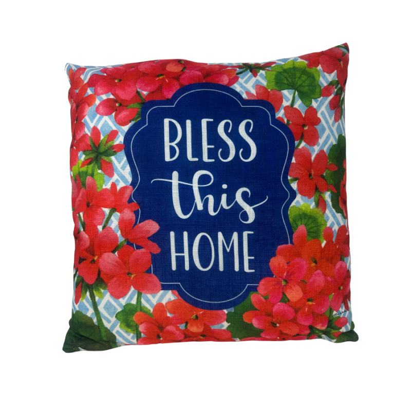 Blessed Geranium Outdoor Pillow