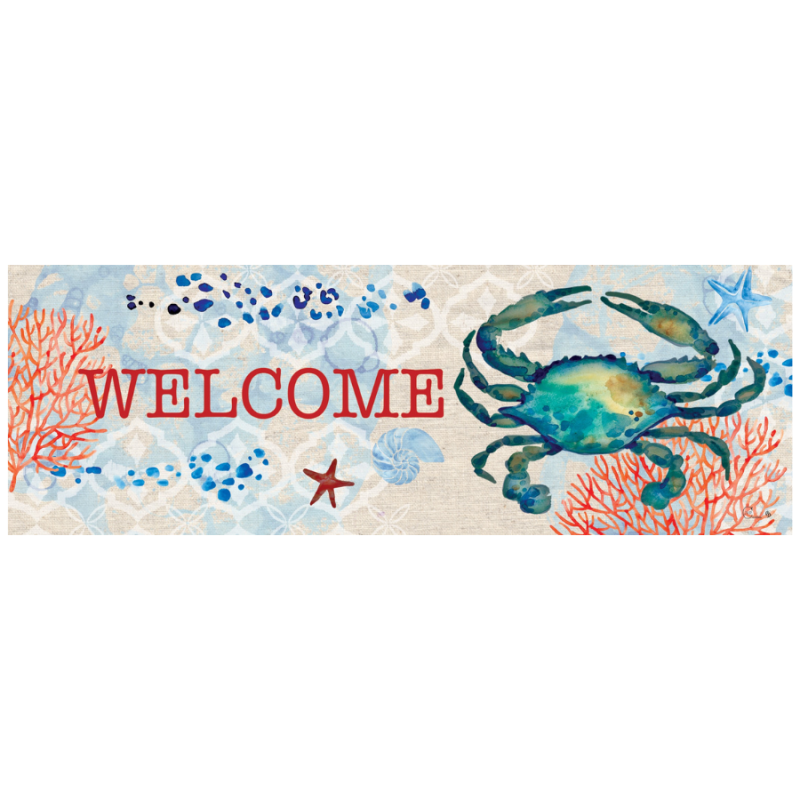 Crab and Coral Signature Sign