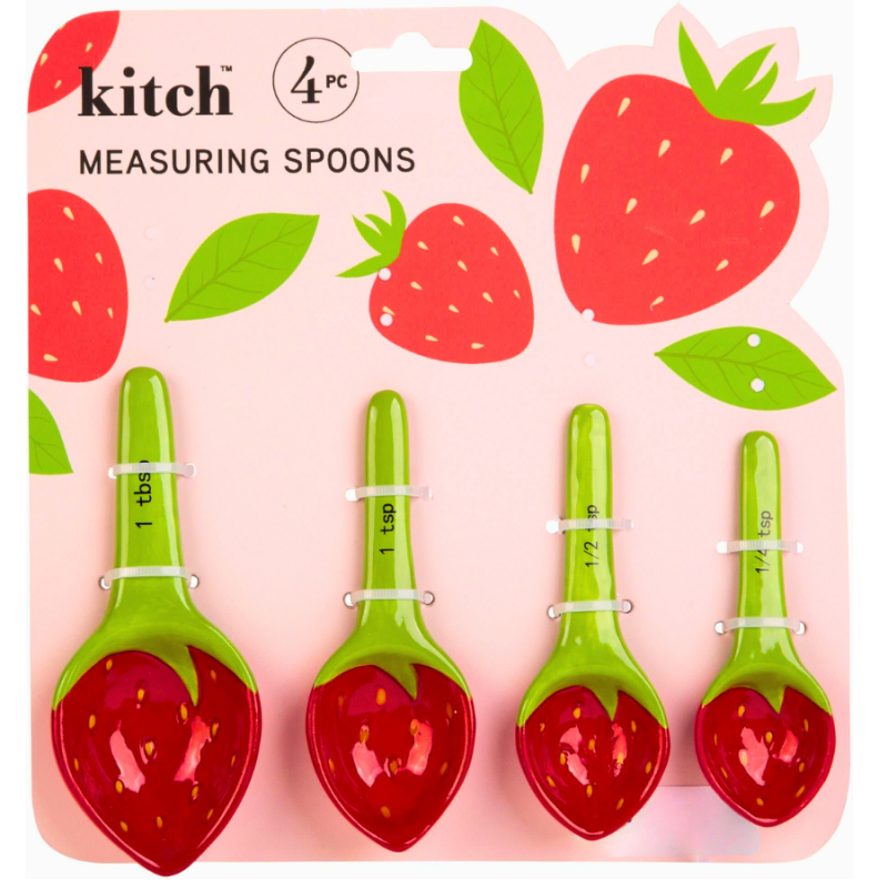 4 pc Measuring Spoons - Strawberry