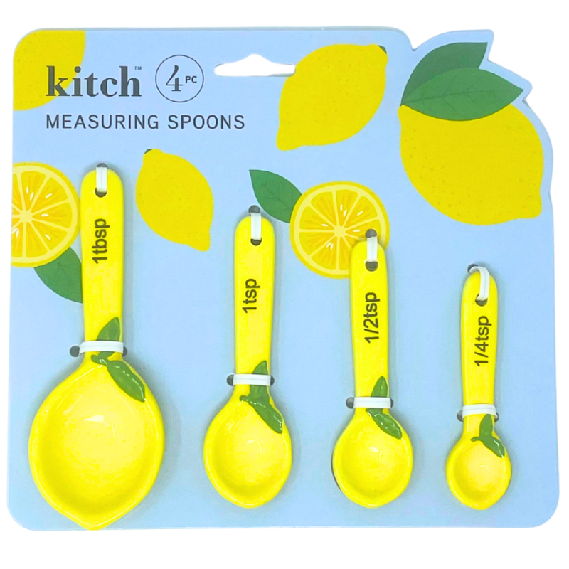 4 pc Measuring Spoons - Lemon