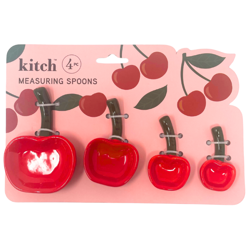 4 pc Measuring Spoons - Cherry