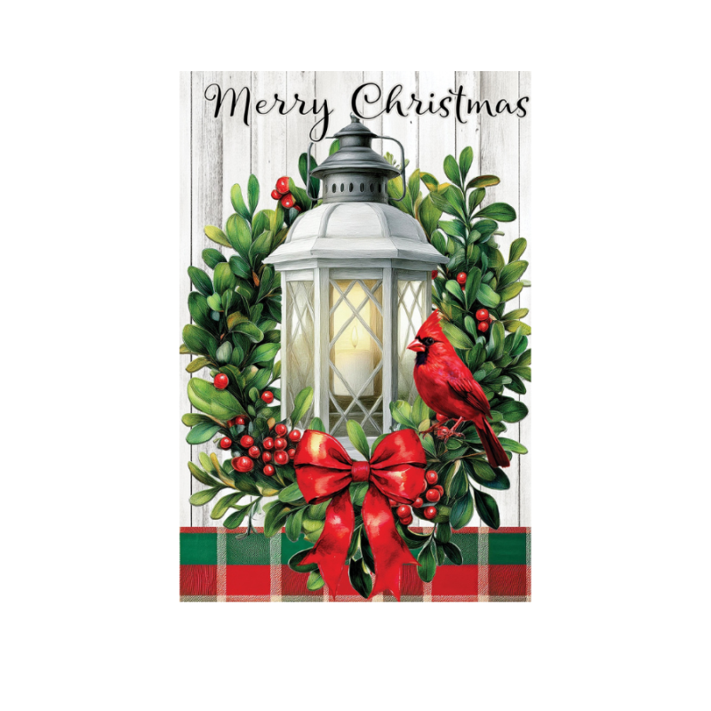 Cardinal Lantern House Flag