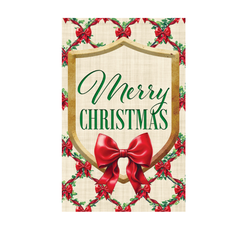 Christmas Bows House Flag