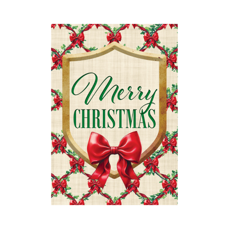 Christmas Bows Garden Flag