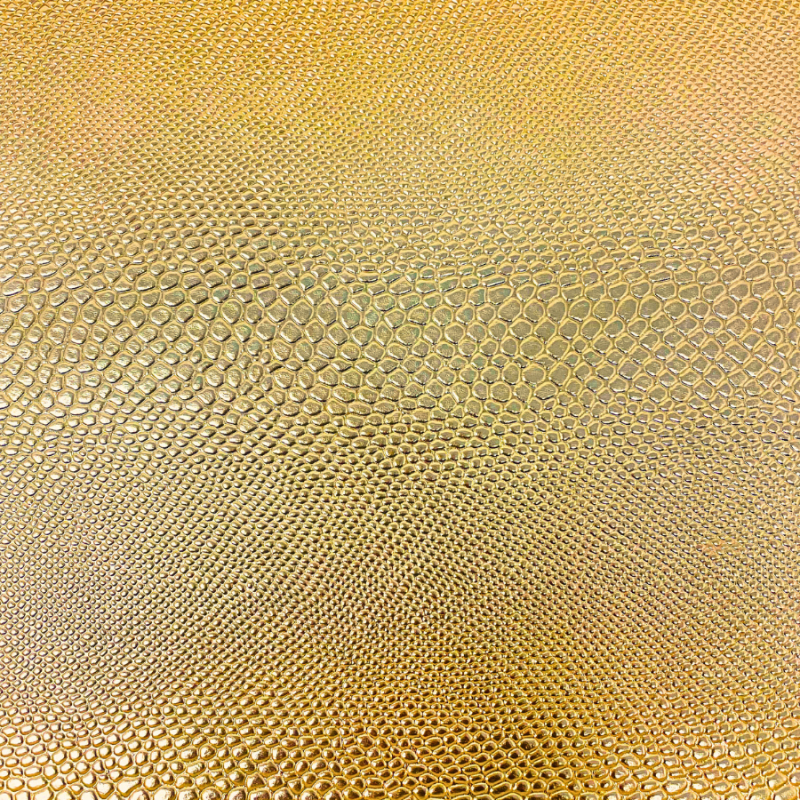 16" Golden Snakeskin Serving Tray w/ Handles