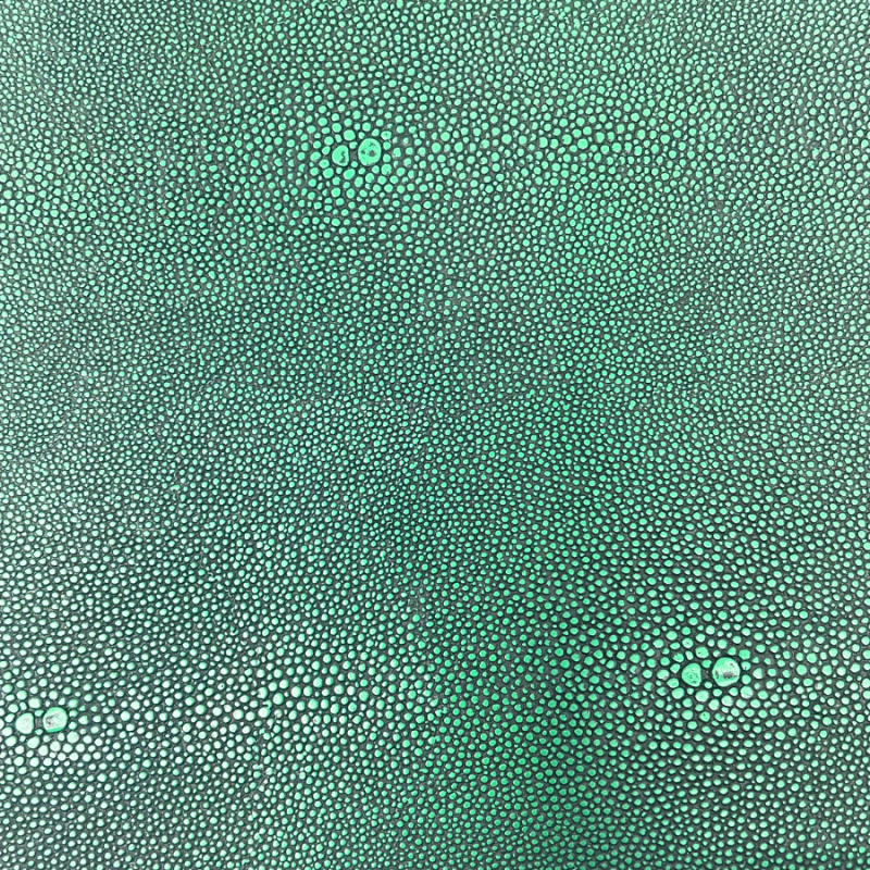 16" Forest Green Snakeskin Serving Tray w/ Handles