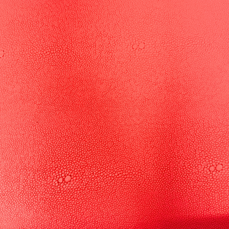 16" Red Snakeskin Serving Tray with Handles