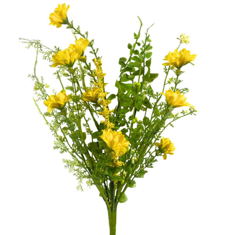 18" Wild Flower Filler Pick - Yellow