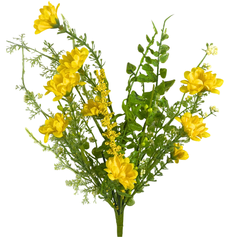 18" Wild Flower Filler Pick - Yellow