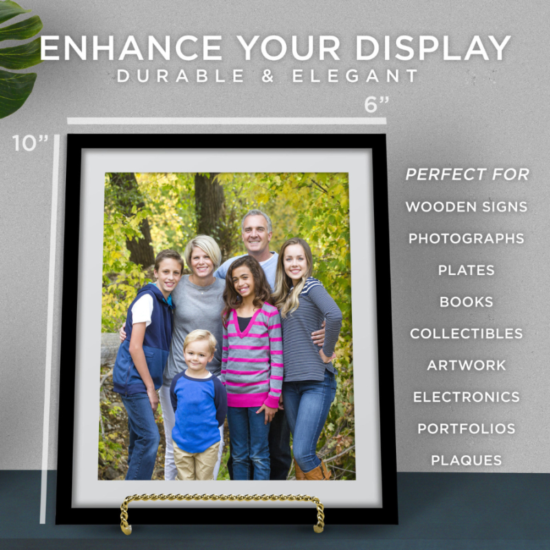 6" Brass Twist Wire Stand- Gold