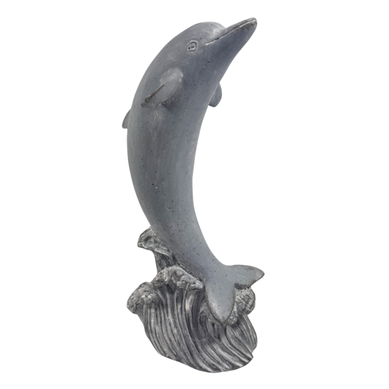 14" Stone-washed Dolphin Sculpture