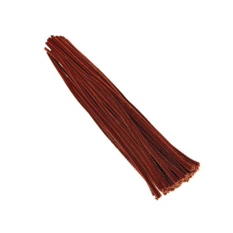12" Chenille Stems - Brown