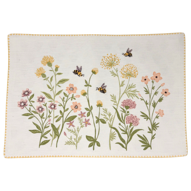 Wildflower Embellished Placemat