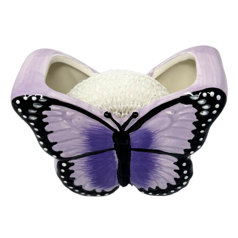 Purple Butterfly Scrubber Holder