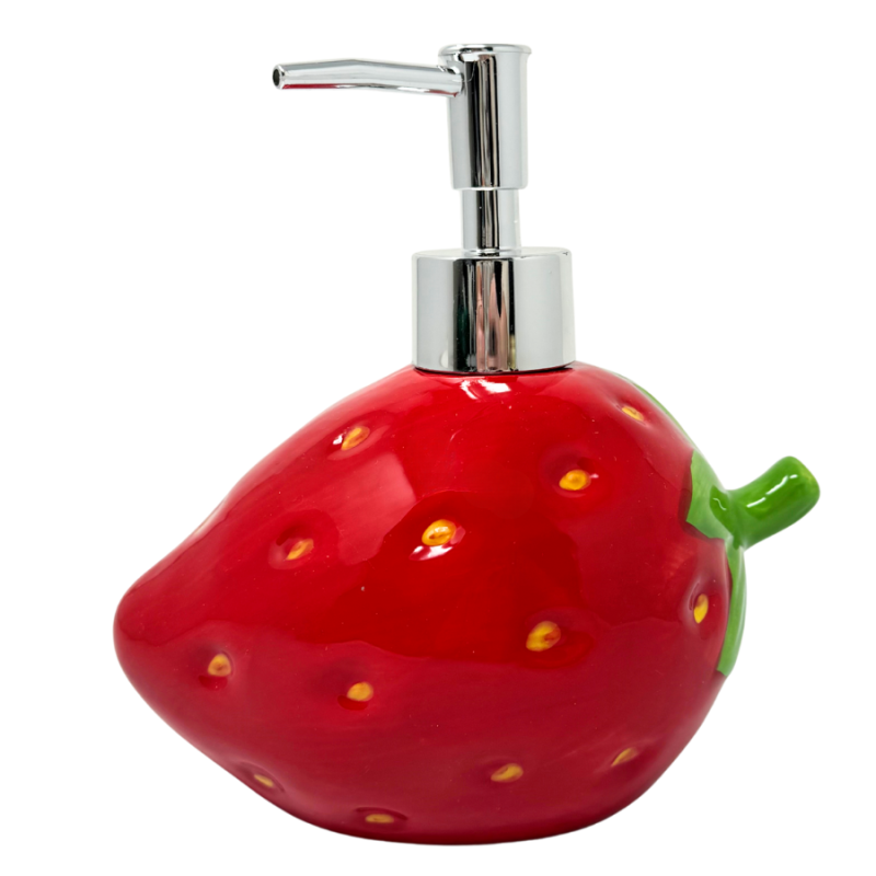 Red Strawberry Soap Dispenser