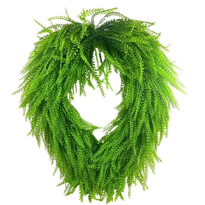 26" UV Bead Grass Oval Wreath