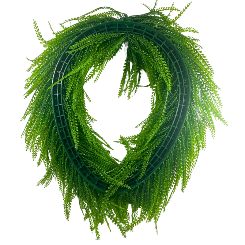 26" UV Bead Grass Oval Wreath