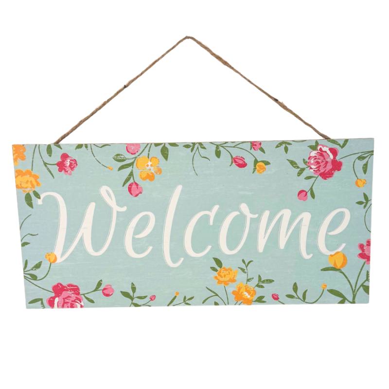 12" Spring Welcome Sign