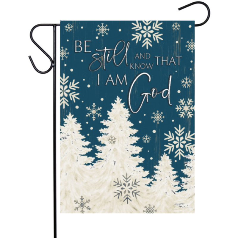 Be Still Christmas Garden Flag