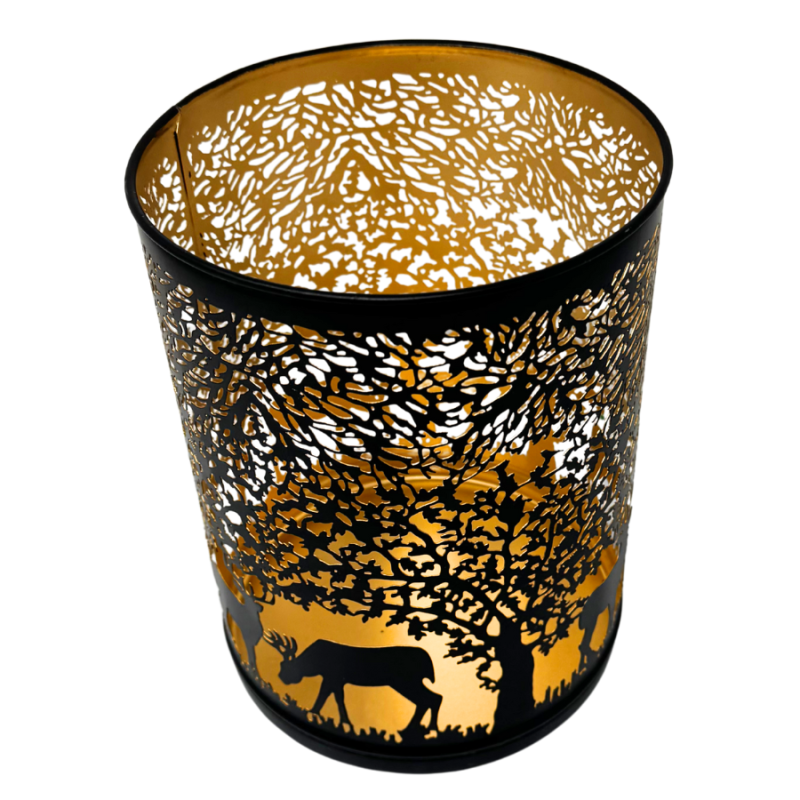 8.5" Metal Deer Lantern