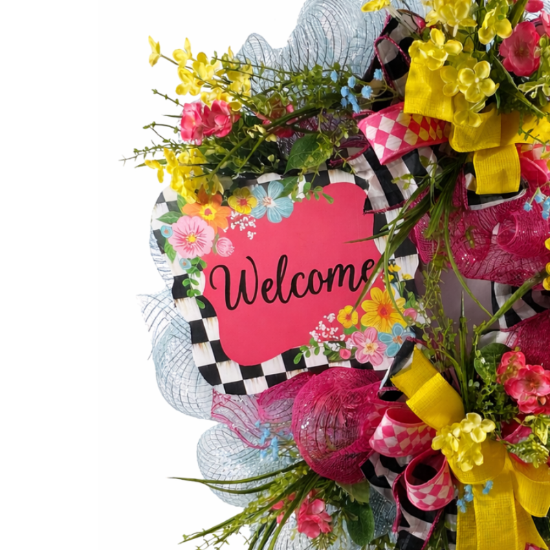 30" Summer Mesh Wreath