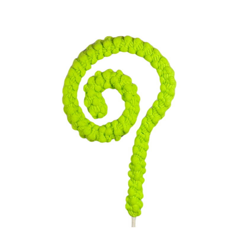 27" Neon Puff Spiral Spray - Green
