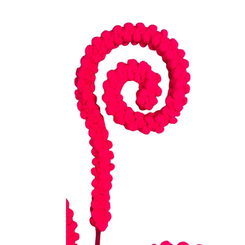 27" Neon Puff Spiral Spray - Pink