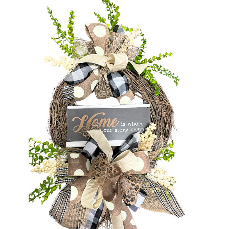 24" Home Story Wreath
