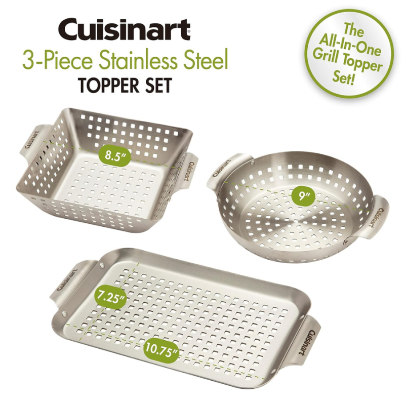 Cuisinart 3pc Stainless Steel Topper Set