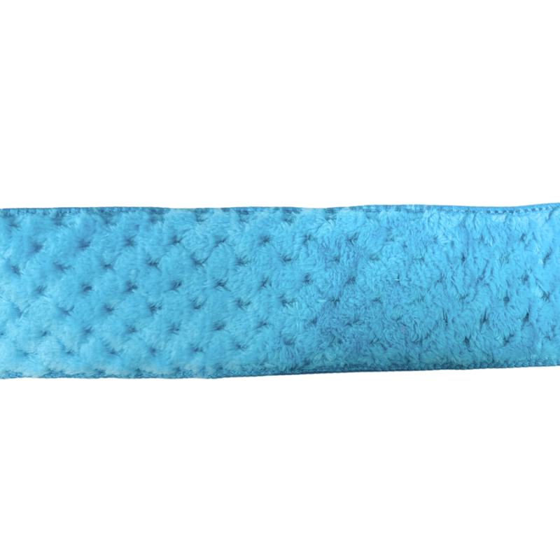 2.5" x 10yd Sherpa Quatrefoil Pattern Ribbon - Blue