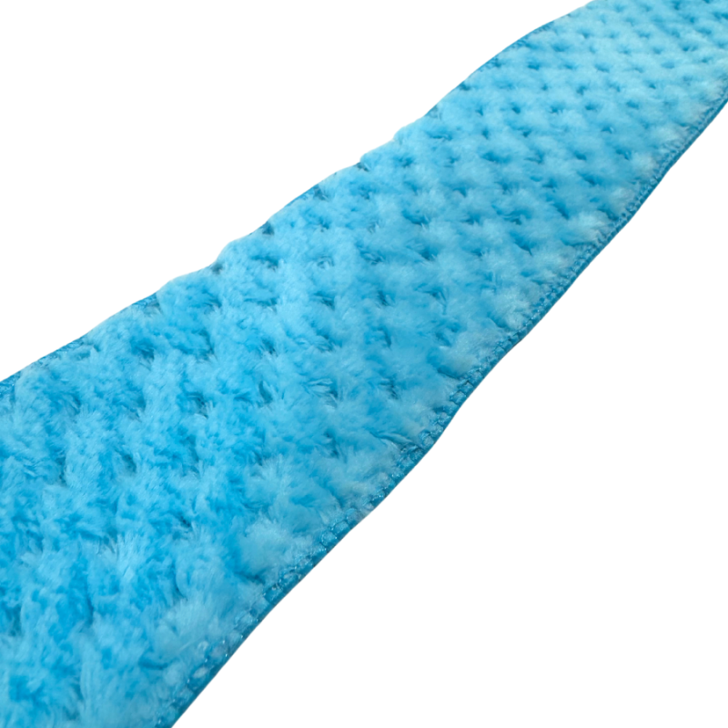 2.5" x 10yd Sherpa Quatrefoil Pattern Ribbon - Blue