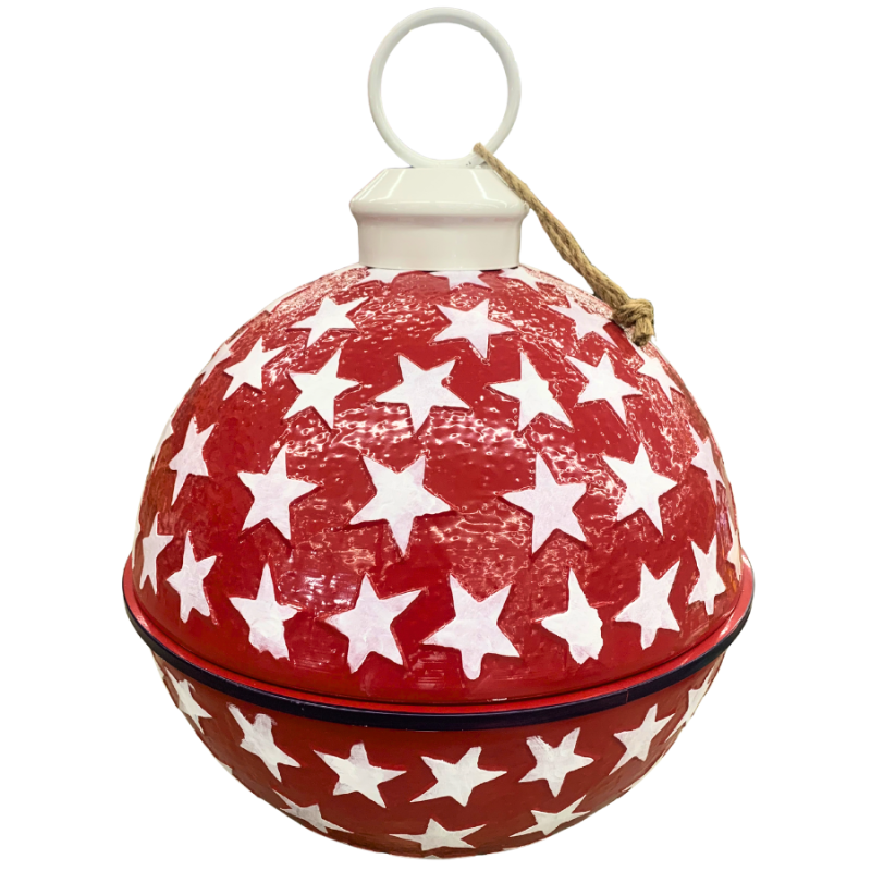 24" Patriotic Bell - Red w/ White Stars