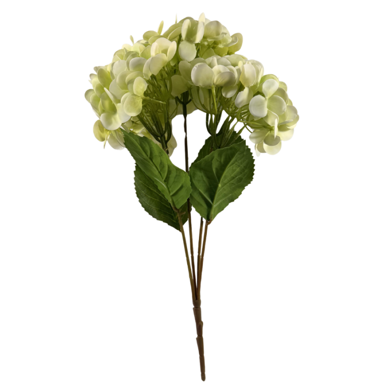 19" Real Touch Hydrangea Stem- Light Green