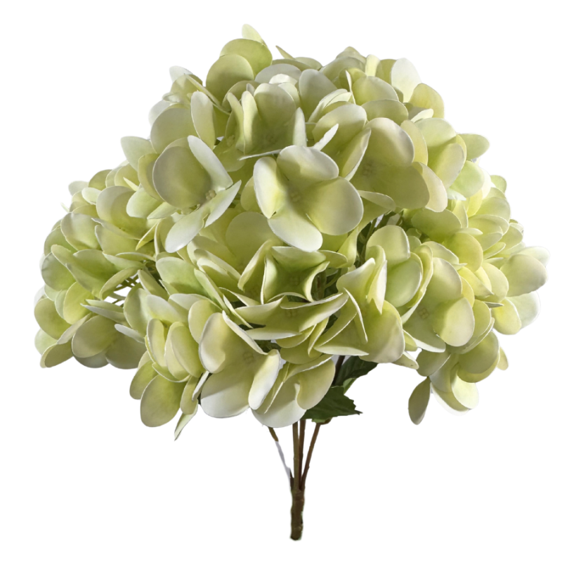 19" Real Touch Hydrangea Stem- Light Green