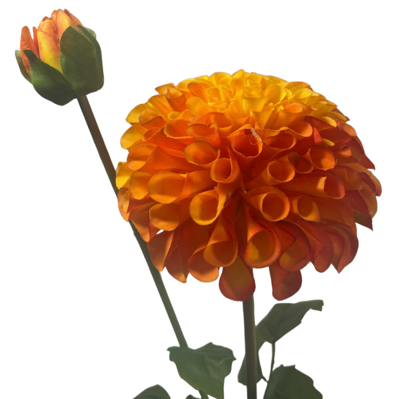 31" Dahlia Spray - Orange/ Yellow